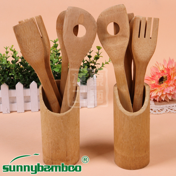 Yiwu good goods Jiehao factory direct bamboo vegetable fruit salad bowl set protective spatula Specification drawing