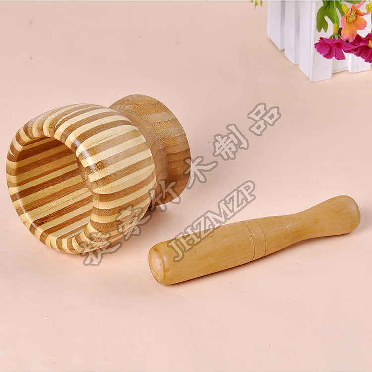 Handmade small zebra medium bamboo craft garlic bowl household bamboo garlic bowl garlic rammer Specification drawing