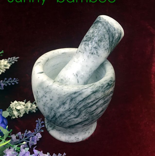 Jiehao all natural marble stone garlic pot jade garlic pot hot garlic pot details Picture