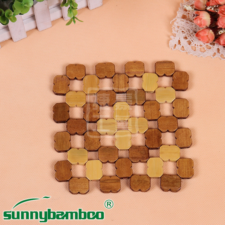 Jiehao factory direct sales low price supply bamboo wooden various specifications of heat insulation mat bowl mat pot mat Specification drawing