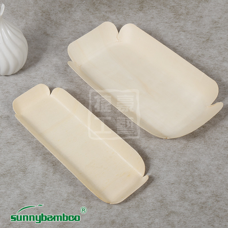 Yiwu good goods QXH rectangular plate disposable plate dinner plate fruit plate cake plate details Picture