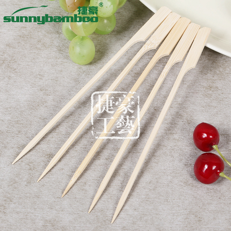Disposable bamboo barbecue skewer with flat head Kanto barbecue skewer with 100 sticks of iron gun undefined