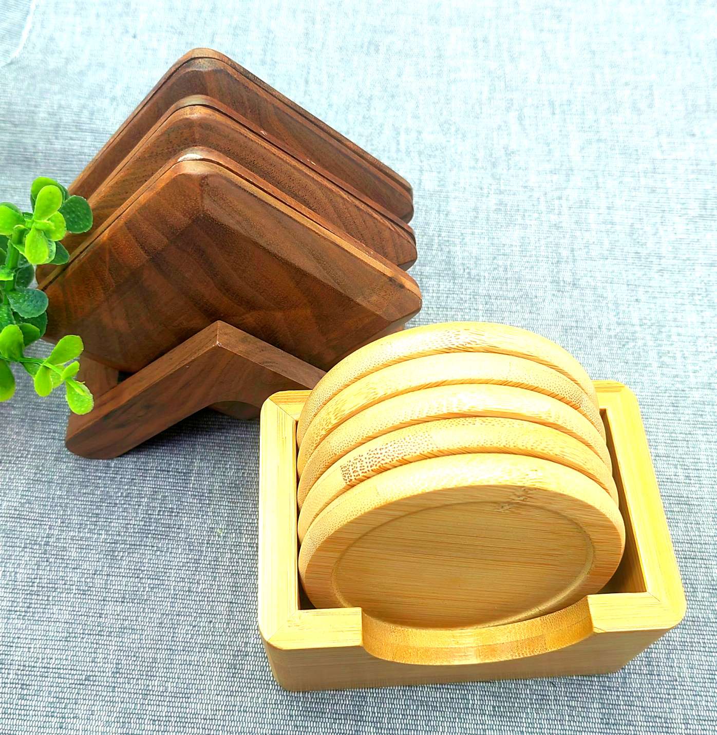 Jiehao Black walnut coaster creative solid wood teacup mat insulation mat Japanese beech coffee coaster set Specification drawing
