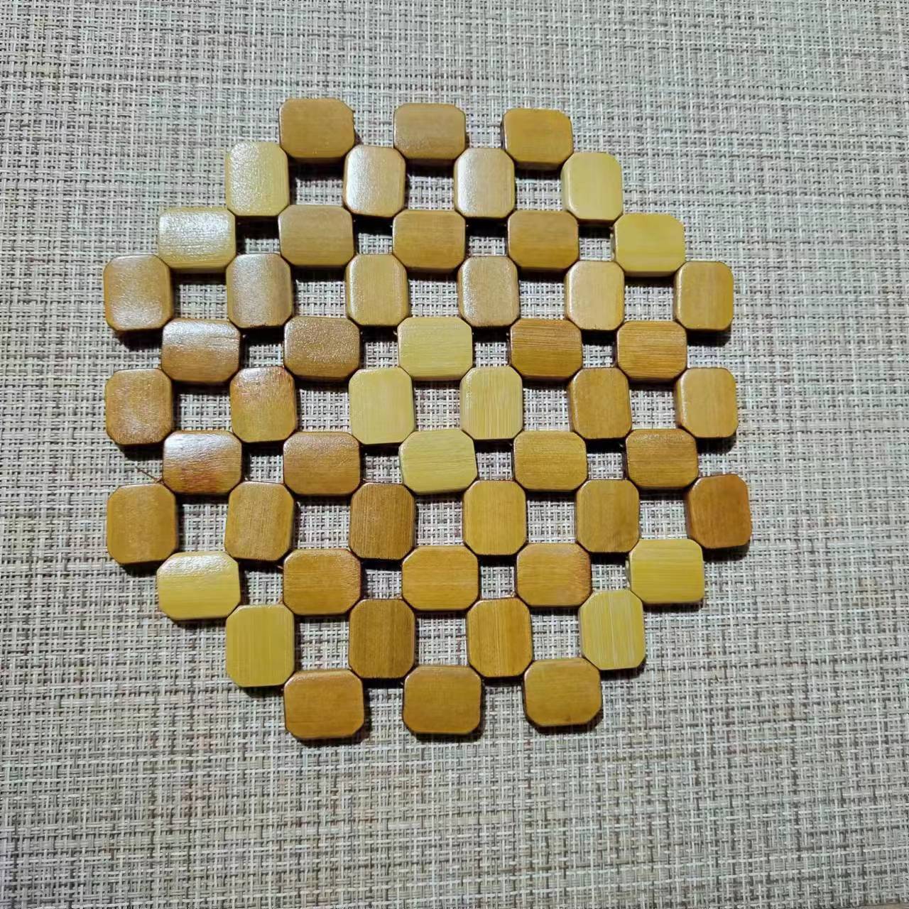 Square corner heat insulation mat placemat table mat bamboo mat pot bottom heat resistant household ironing casserole mat plate mat bowl mat coaster full figure