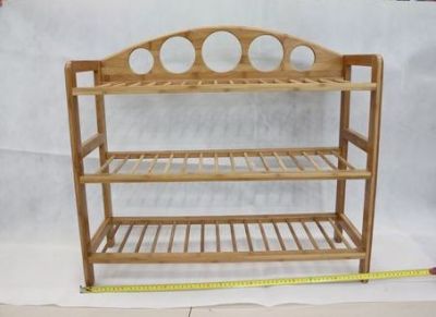 Three layer arc shoe rack