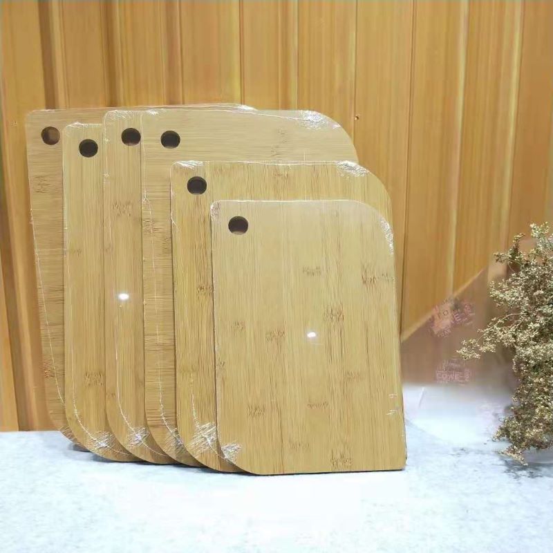 Jiehao natural bamboo kitchen restaurant creative home fruit cutting board can hang rolling cutting board solid cutting board