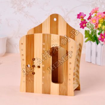 Factory wholesale bamboo double row zebra chopsticks container carbonization process chopsticks container bamboo products